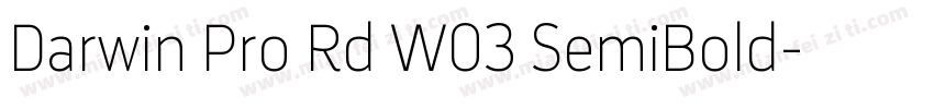 Darwin Pro Rd W03 SemiBold字体转换